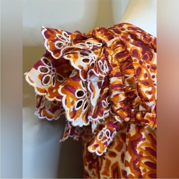 NWT House of Harlow 1960 Ruffle Top size XS - Picture 2 of 14